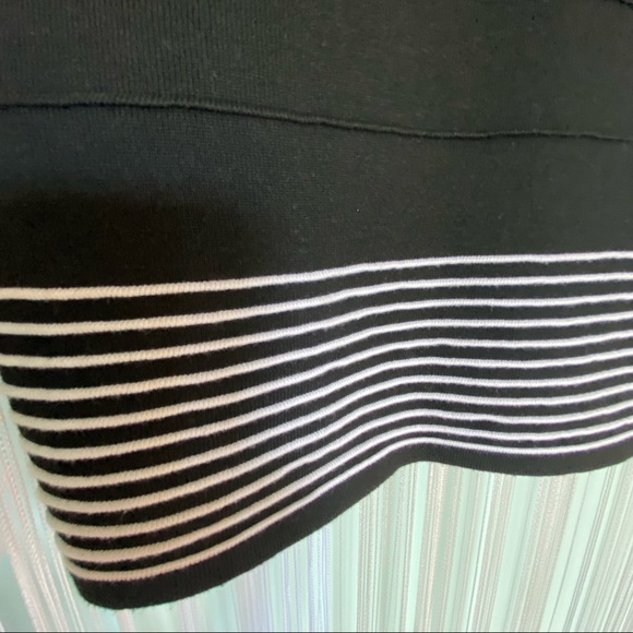 Black and White Stripped Bandage Mini Dress Top Skirt Size XS - Picture 3 of 10